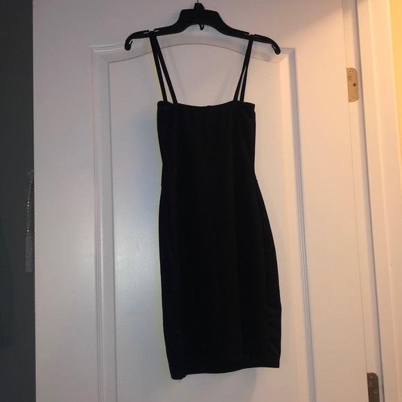 Extreme thigh split panelled plunge bodycon dress - Picture 4 of 4